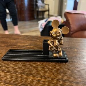 Bronze Mickey Mouse Office Card Holder
